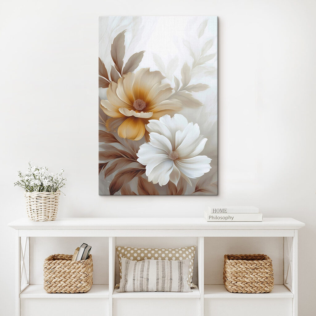 Flores delicadas entre folhas — interior 3