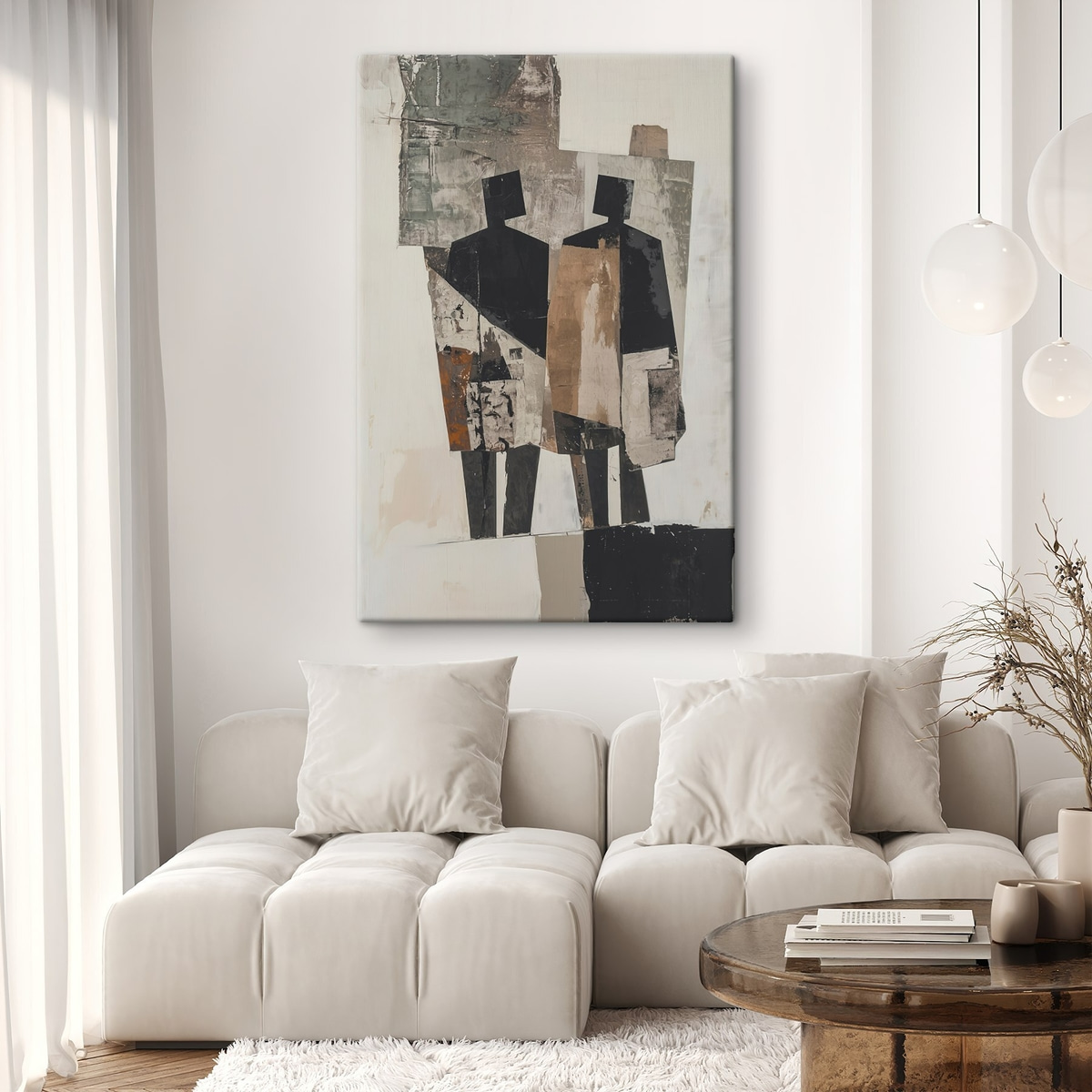 Abstração moderna com silhuetas — interior 1