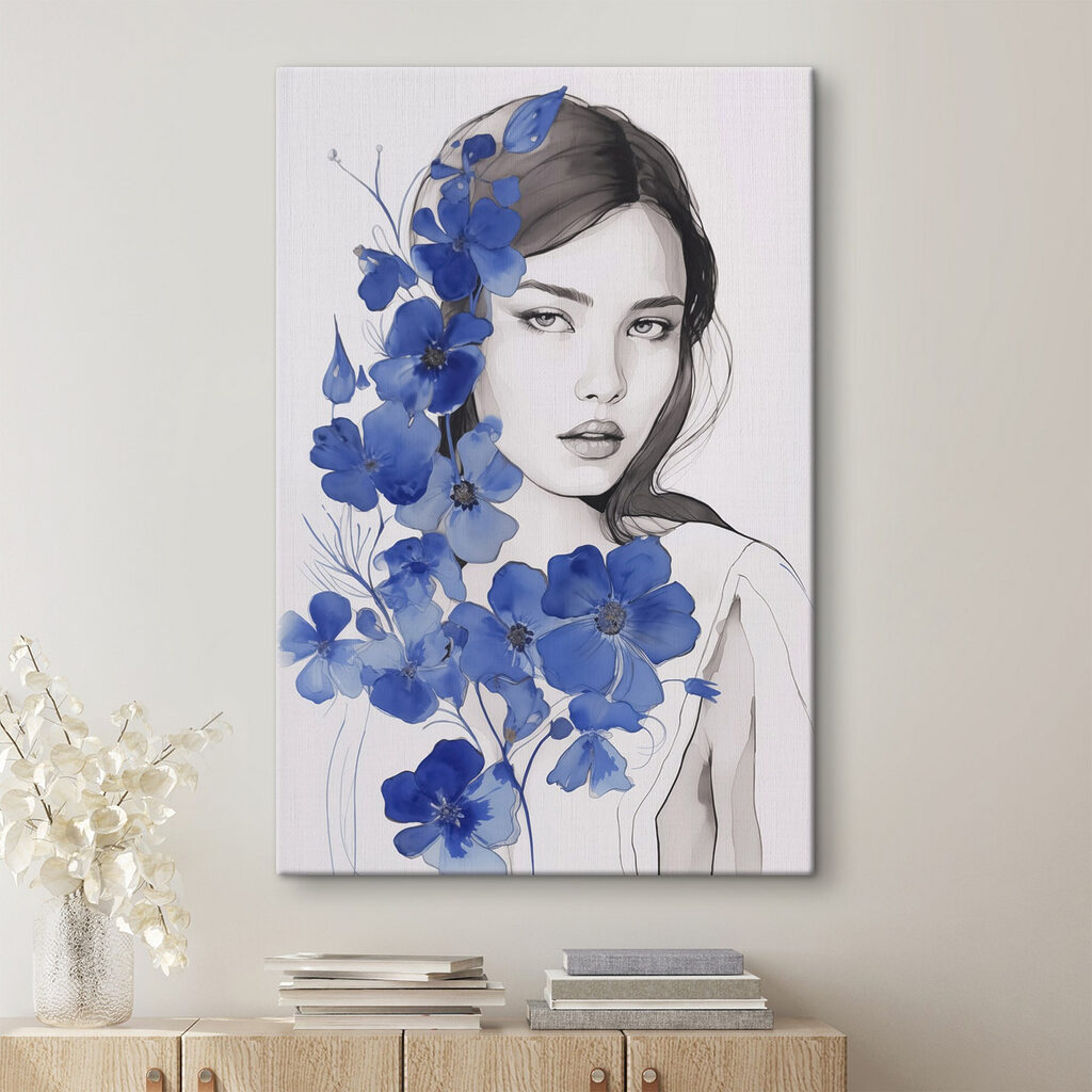 Rosto desenhado com flores — interior 2