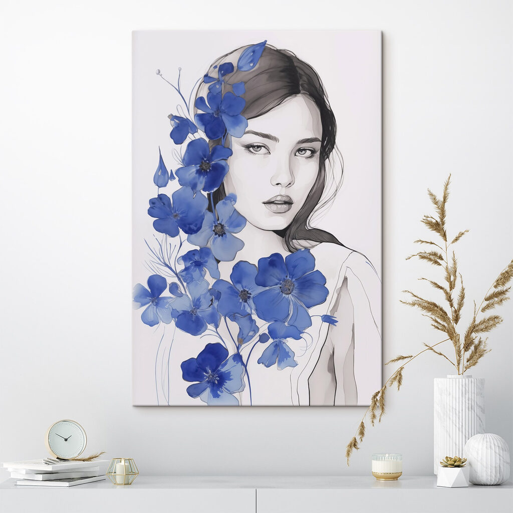 Rosto desenhado com flores — interior 1