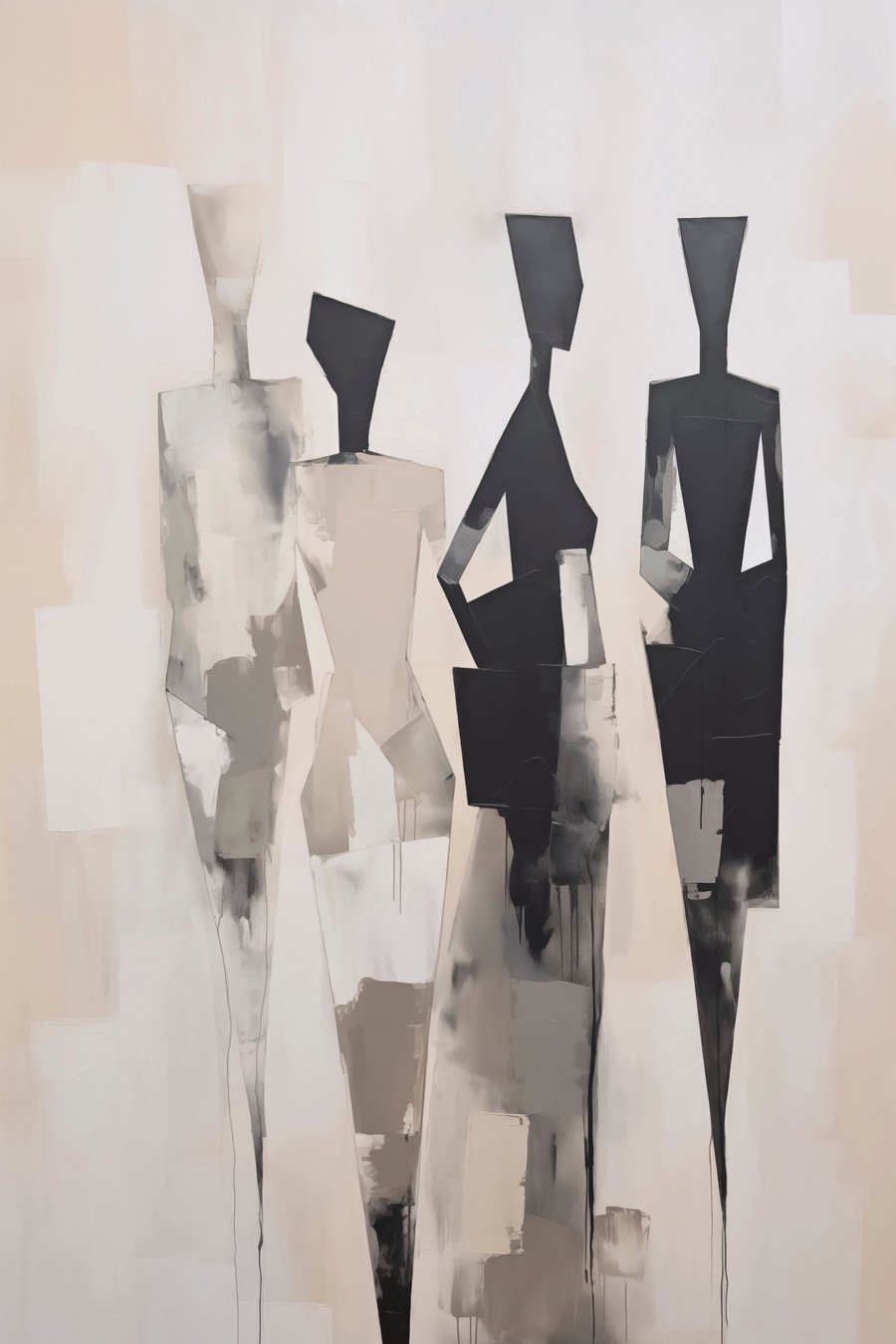 Silhuetas humanas abstratas — design completo