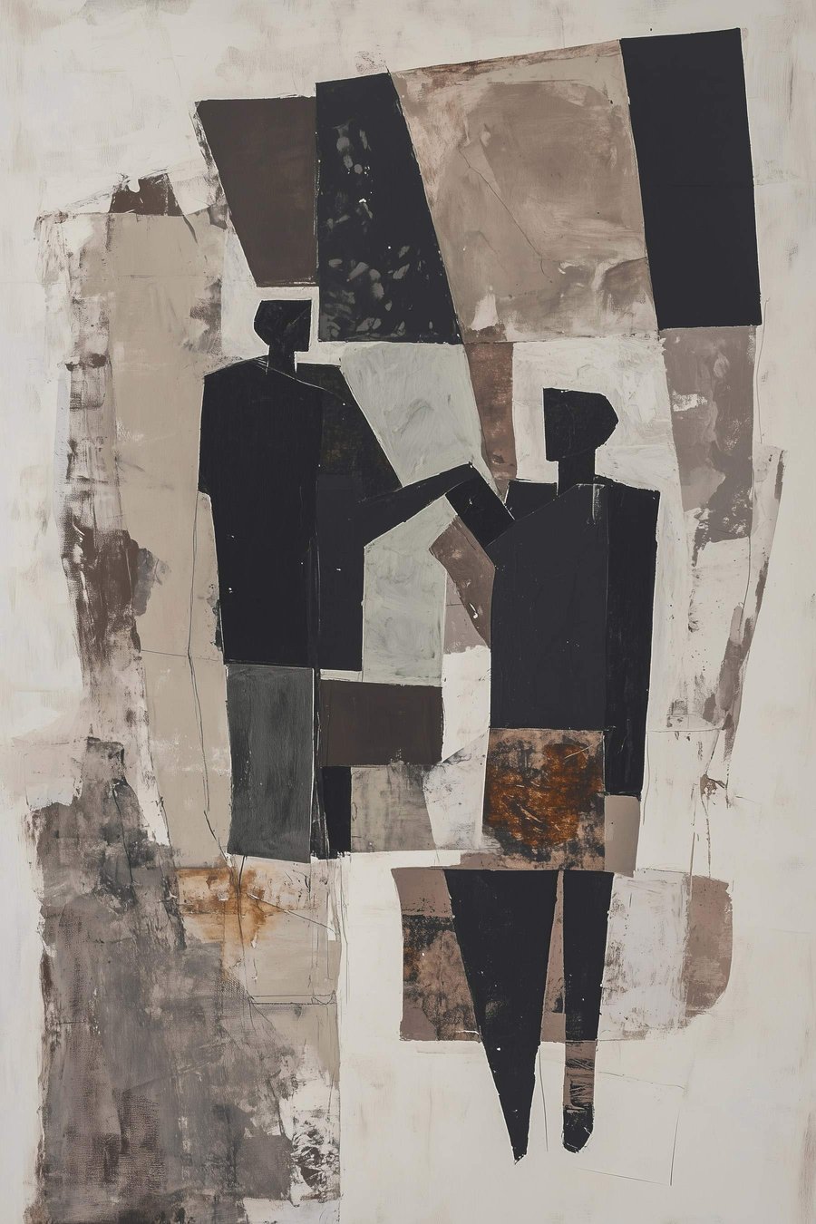 Casal em formas abstratas — design completo