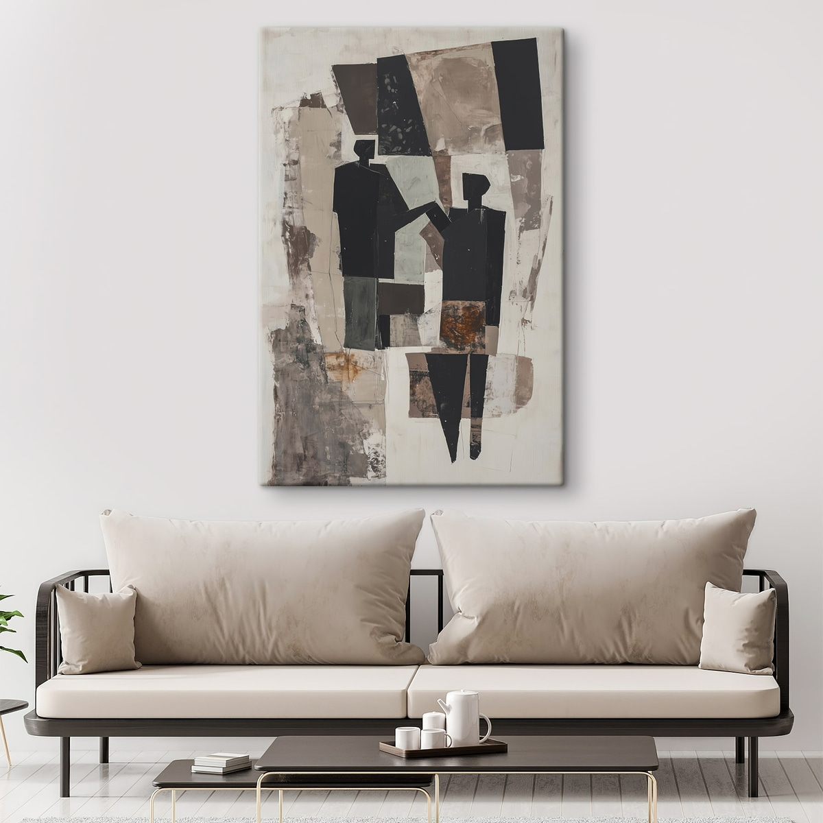 Casal em formas abstratas — interior 1