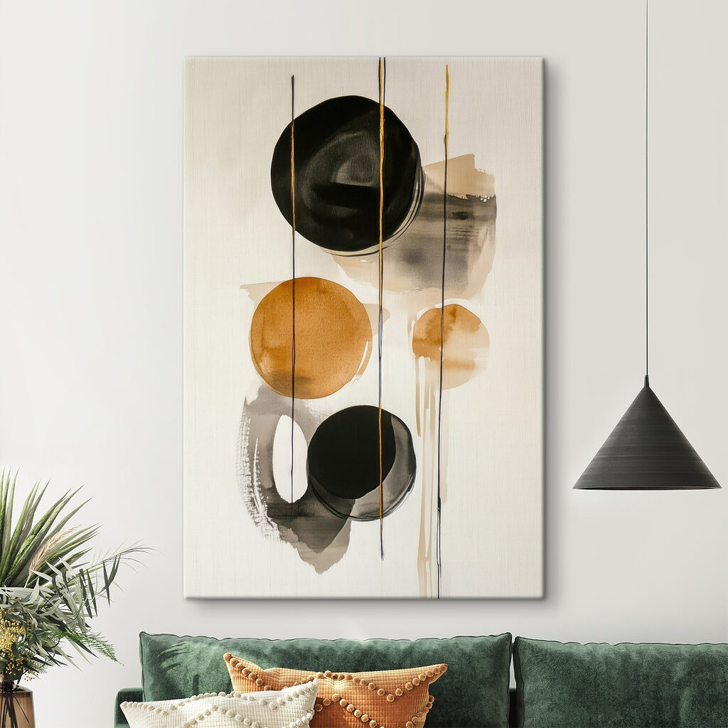 Bolas pretas e ocre — interior 2