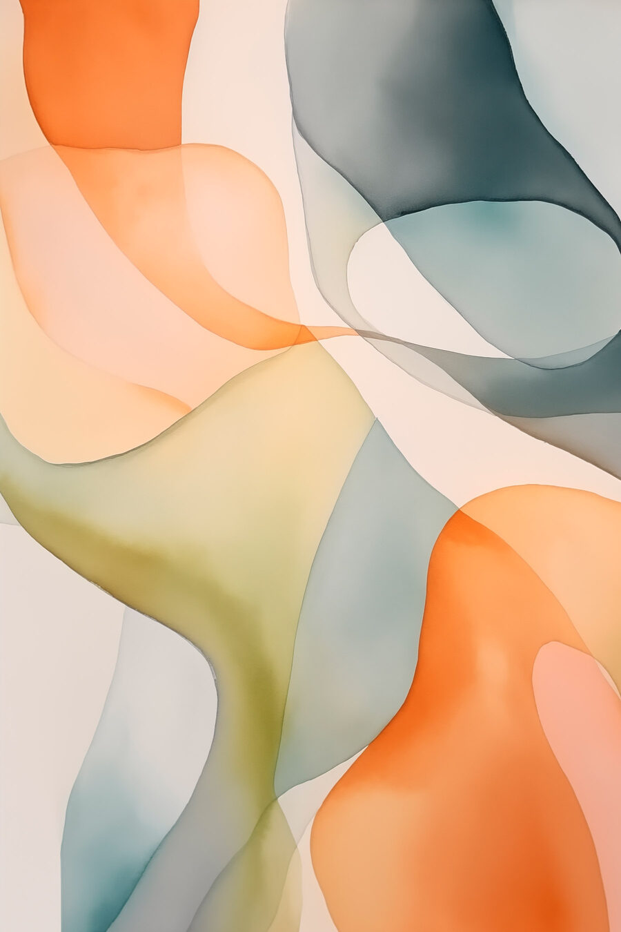Formas de nuvem laranja — design completo