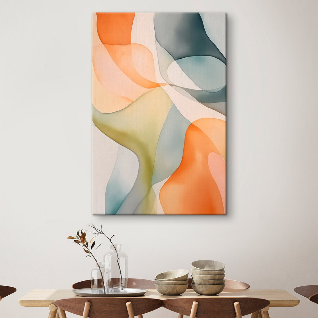 Formas de nuvem laranja — interior 1