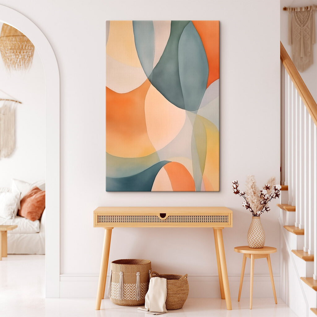 Forma verde entre laranja — interior 2