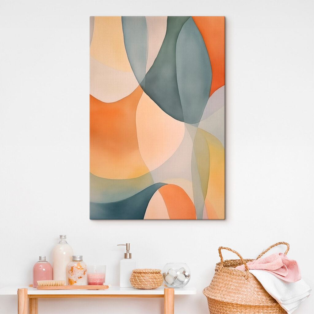 Forma verde entre laranja — interior 1