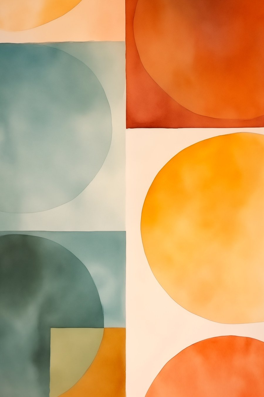 Círculos geométricos abstratos — design completo