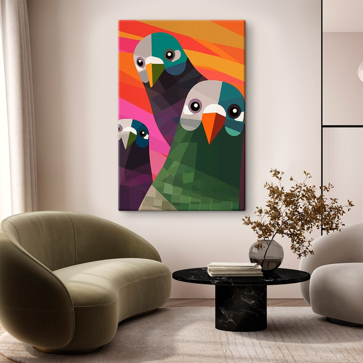 Três pombos — interior 2