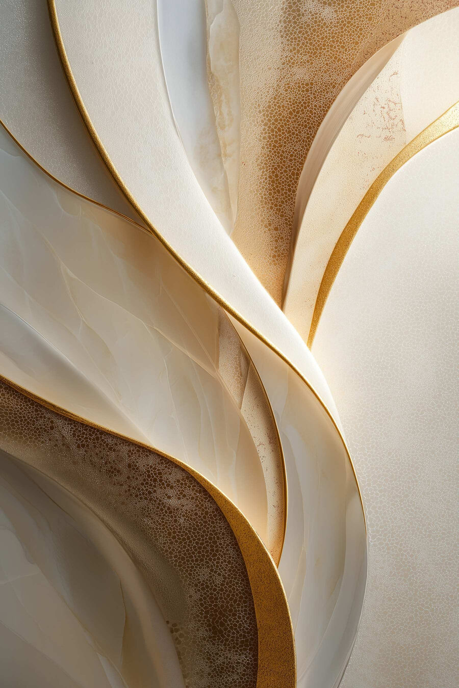 Arco branco e dourado — design completo