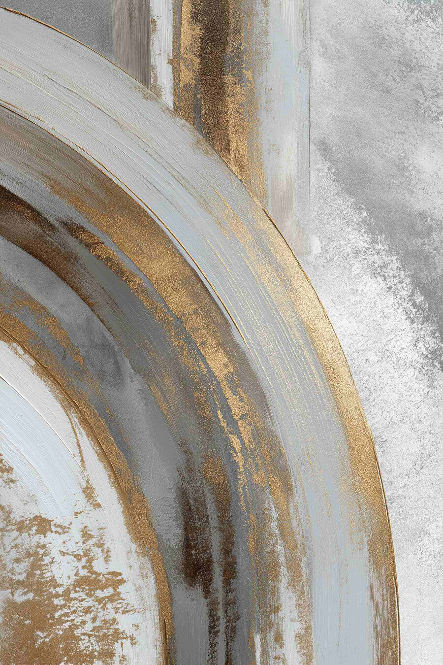 Arco cinzento e dourado — design completo