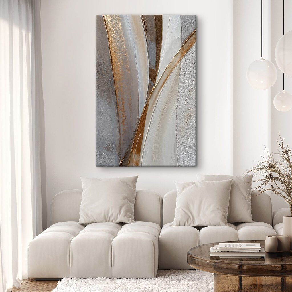 Linha dourada entre cinzentos — interior 2