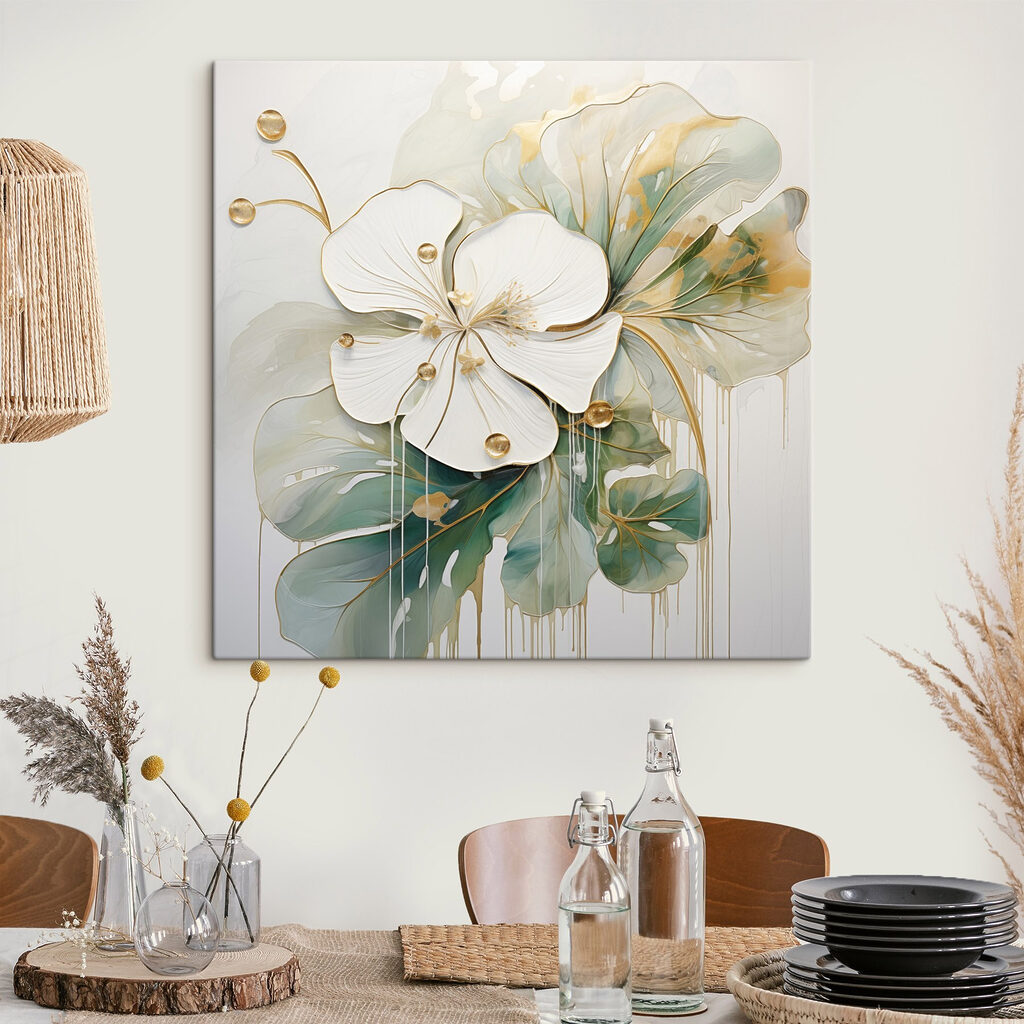 Flor sobre campos verdes — interior 1