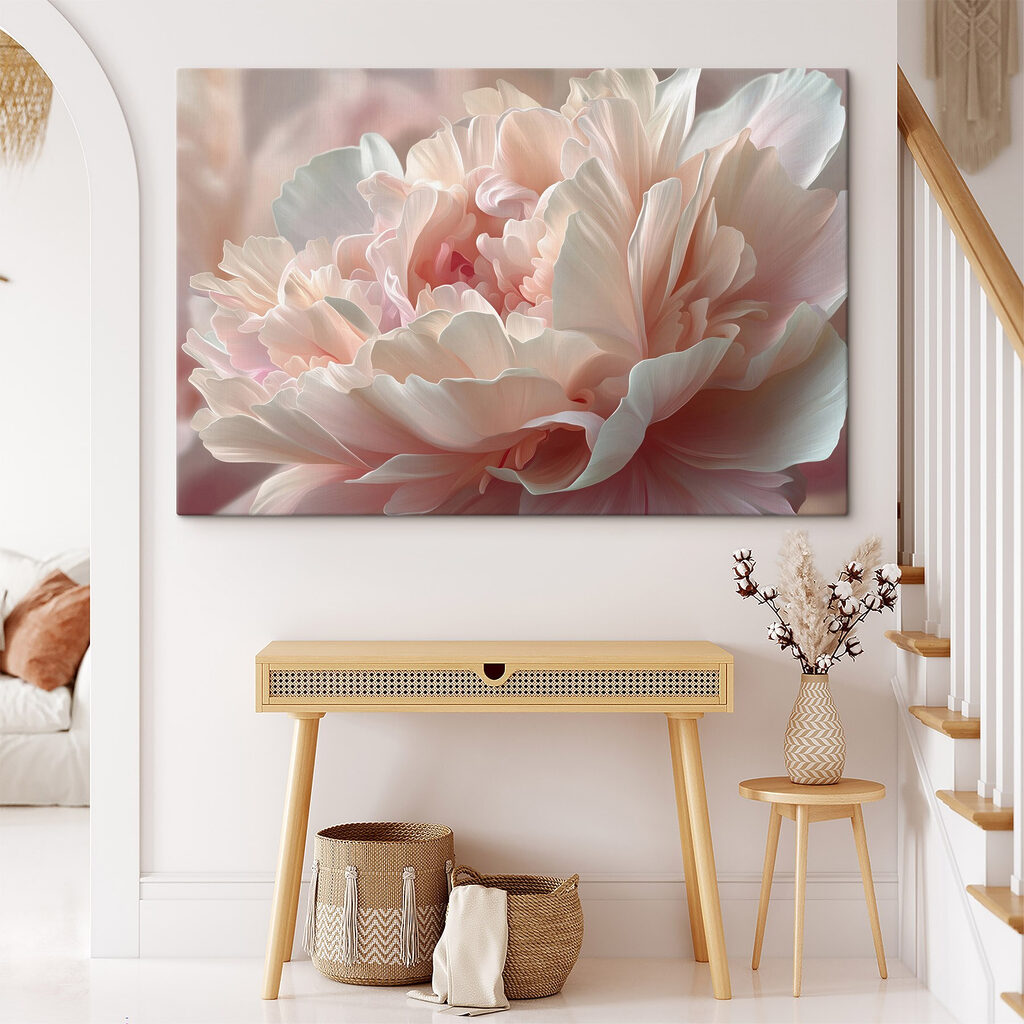 Peónia cor-de-rosa em pregas — interior 1