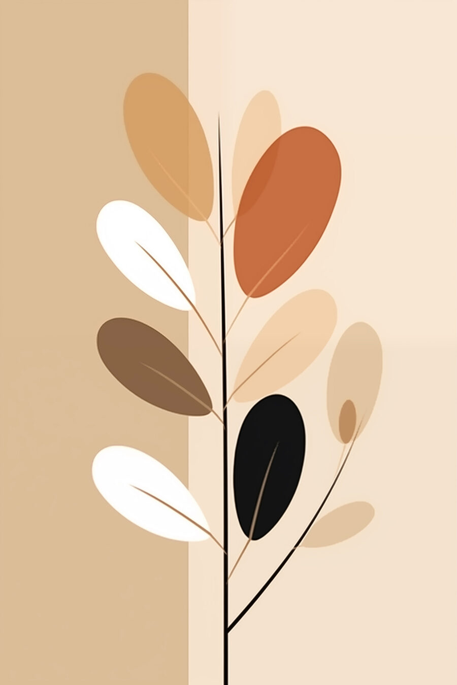 Formas de folhas alegres — design completo