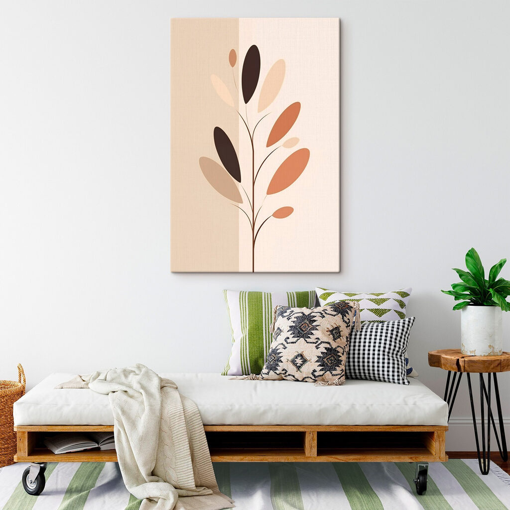 Ramo com folhas terrosas — interior 2