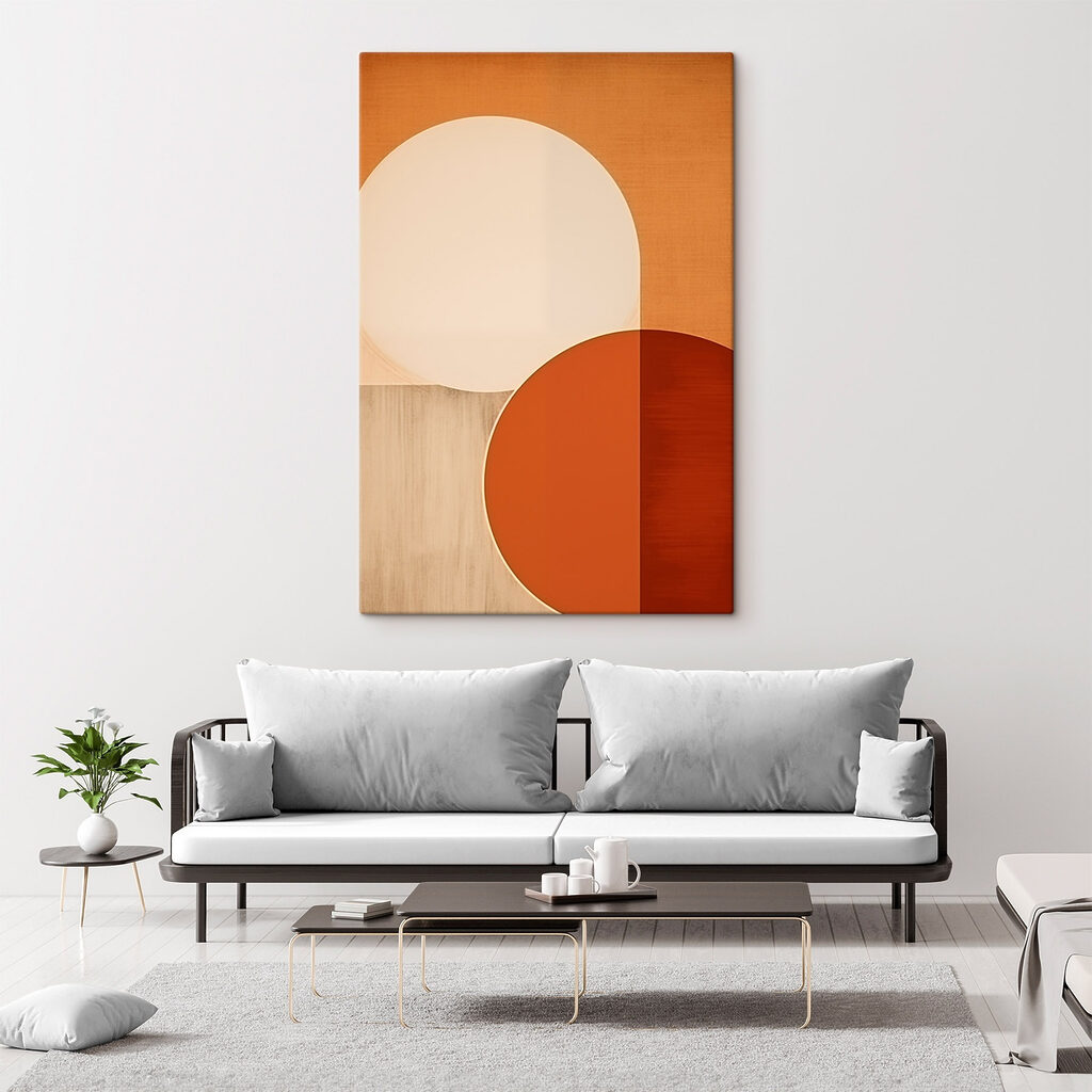 Círculo creme e laranja — interior 2