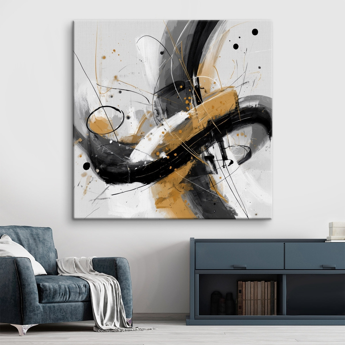 Eco gráfico abstrato — interior 1
