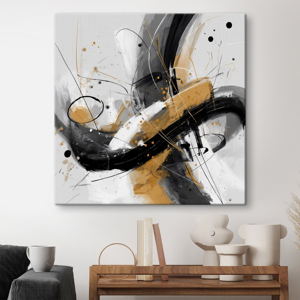 Eco gráfico abstrato — interior 2