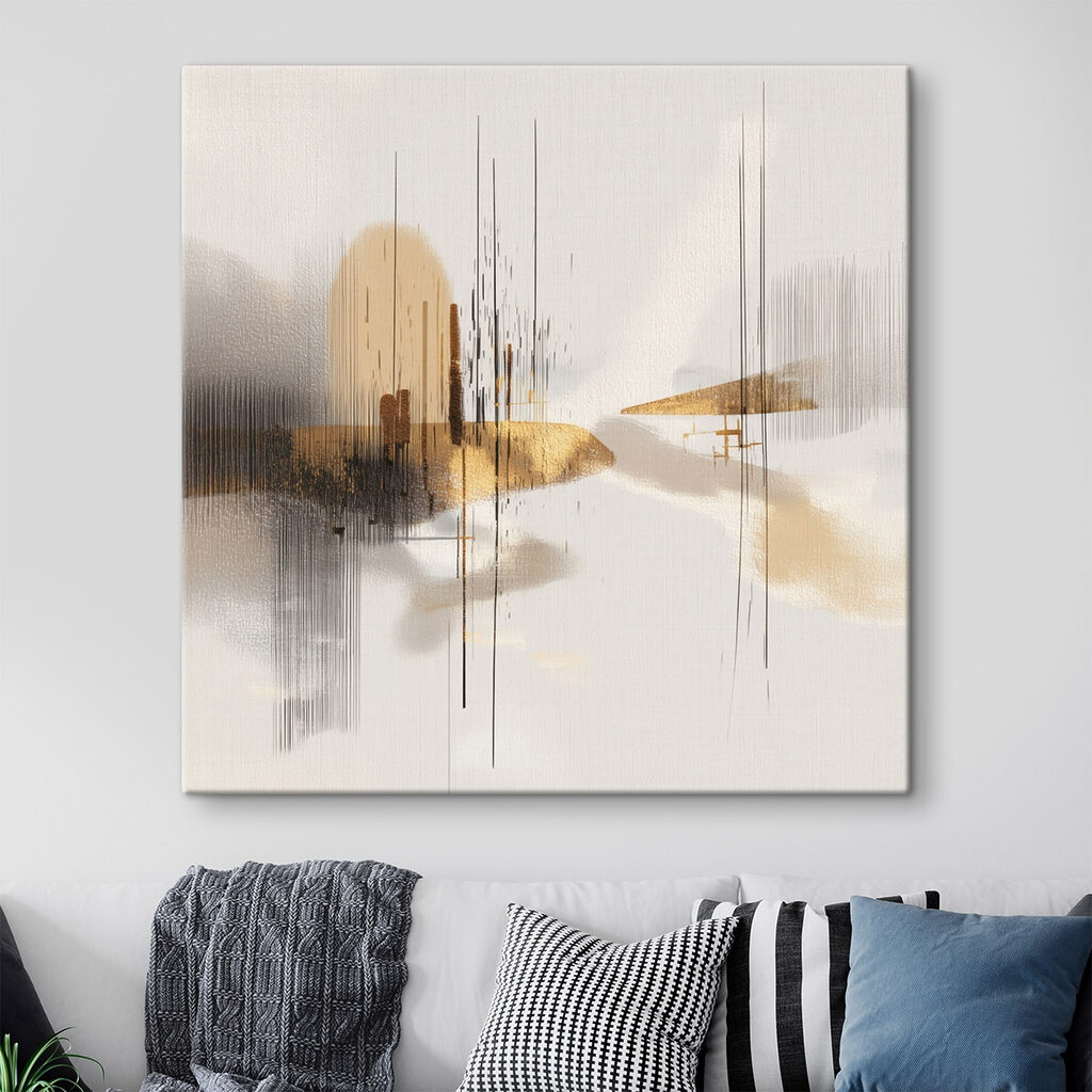 Reflexos dourados em bege — interior 3