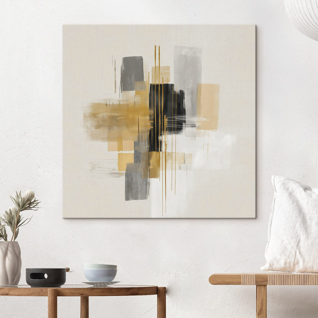 Blocos ocre e linhas — interior 3