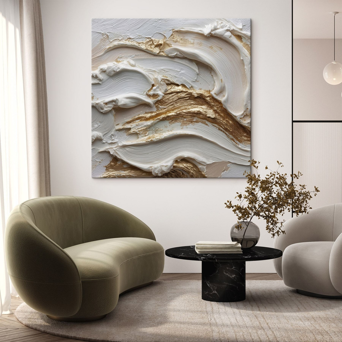 Forma ondulada abstrata — interior 1
