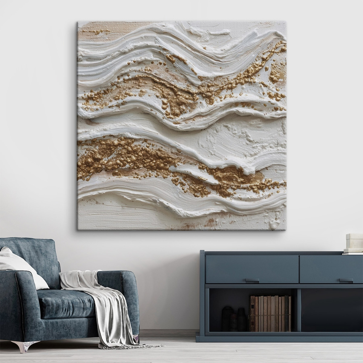 Ondas em relevo abstratas — interior 1