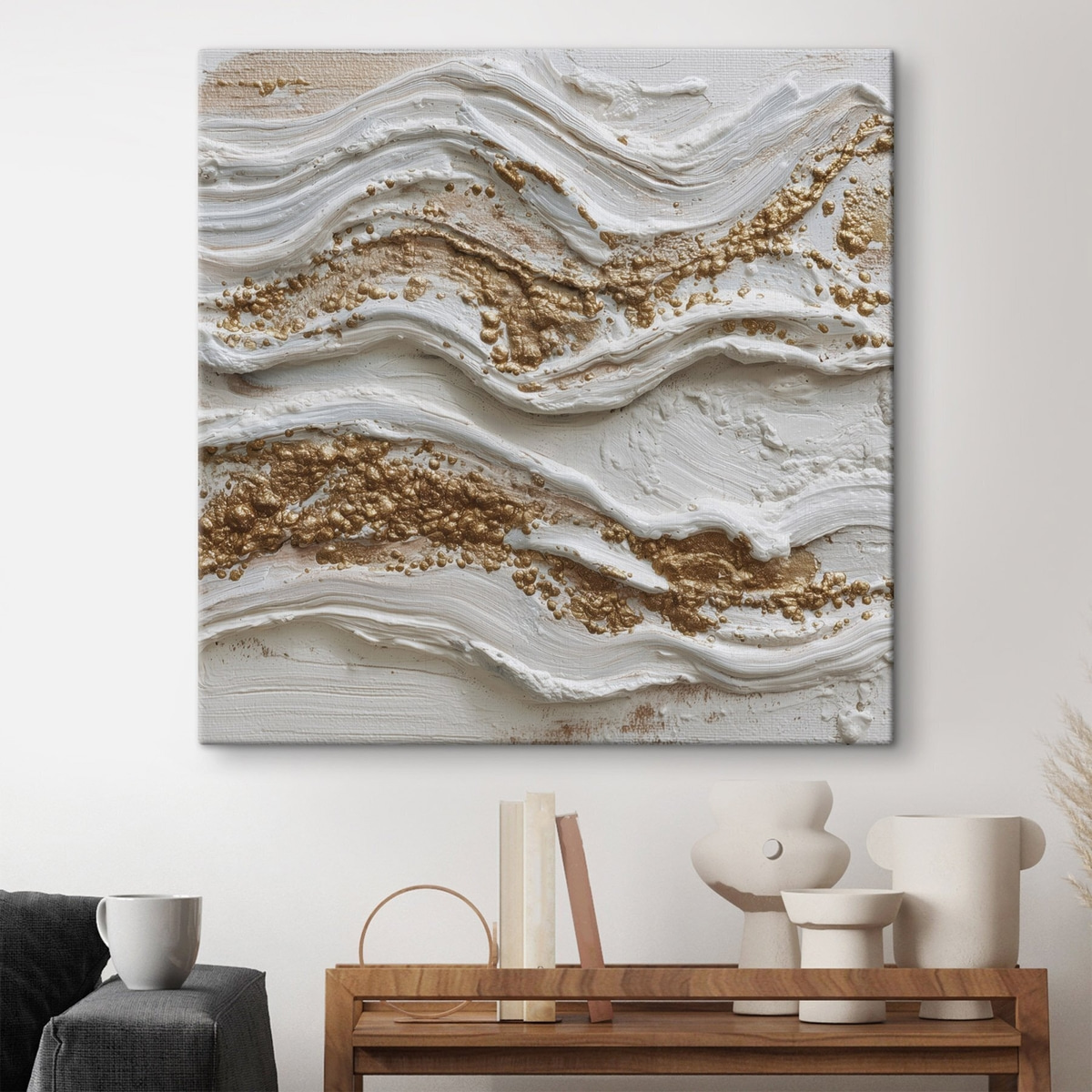 Ondas em relevo abstratas — interior 2