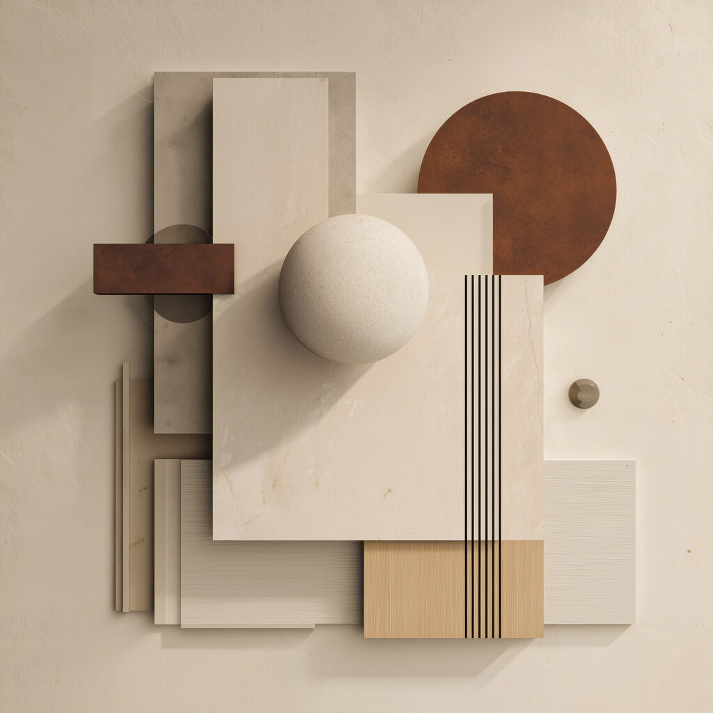 Geometria creme e terracota — design completo