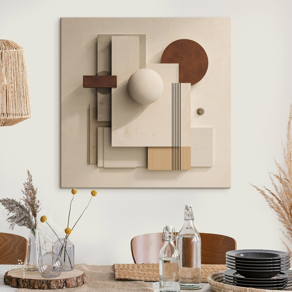 Geometria creme e terracota — interior 3