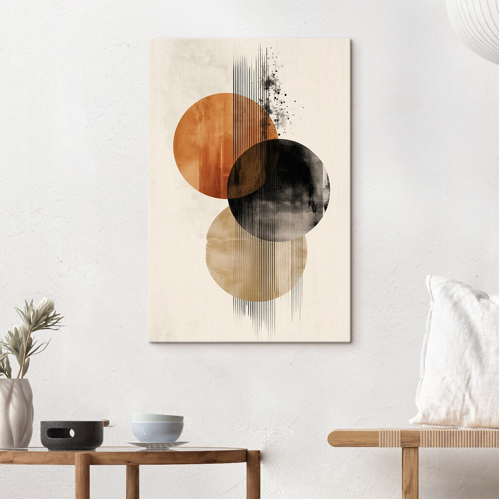 Três círculos com riscas — interior 2