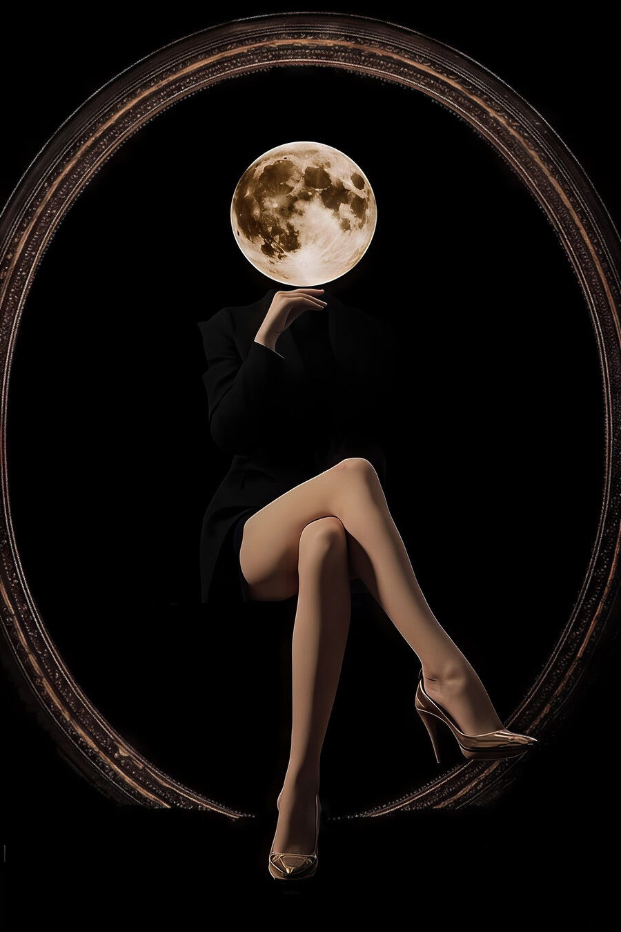 Mulher sob a lua — design completo