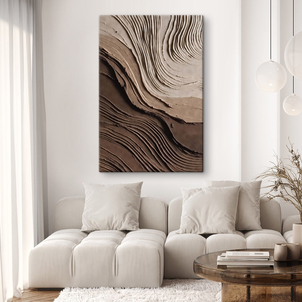 Ondas castanhas em camadas — interior 2