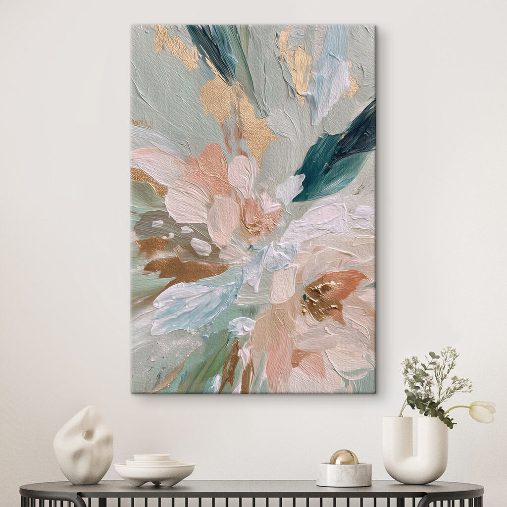 Flor pastel em verde — interior 3