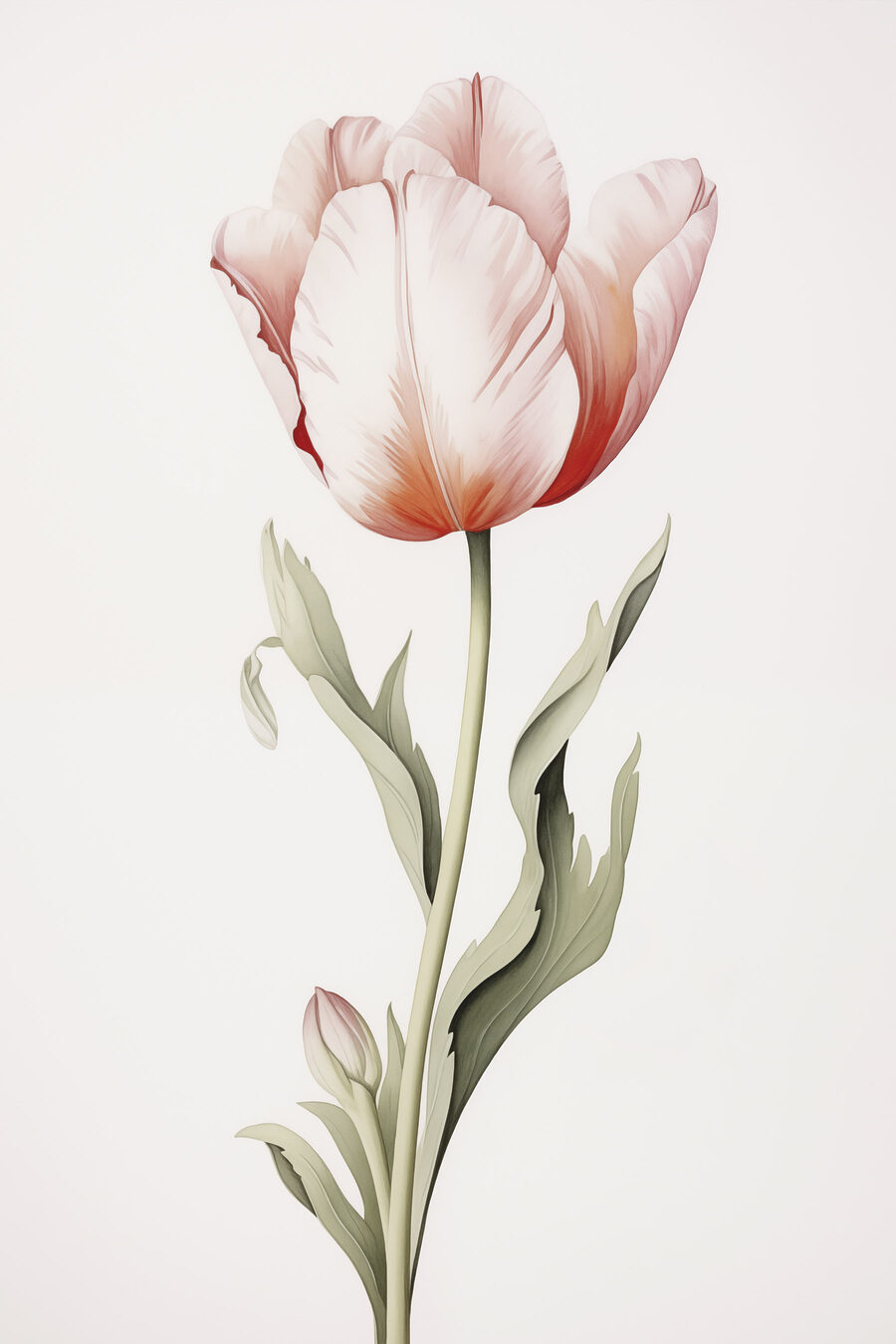 Tulipa rosa pálida — design completo
