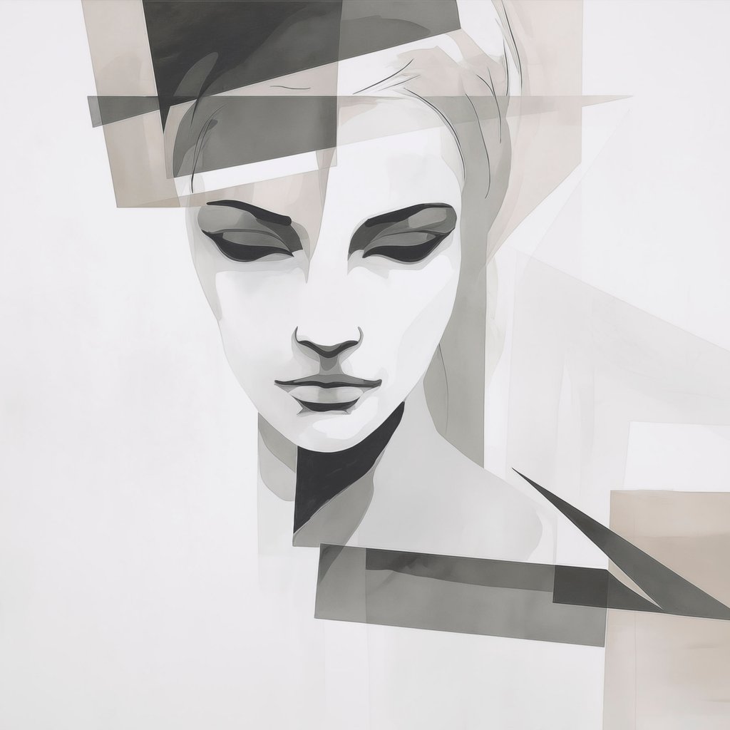 Rosto abstrato — design completo