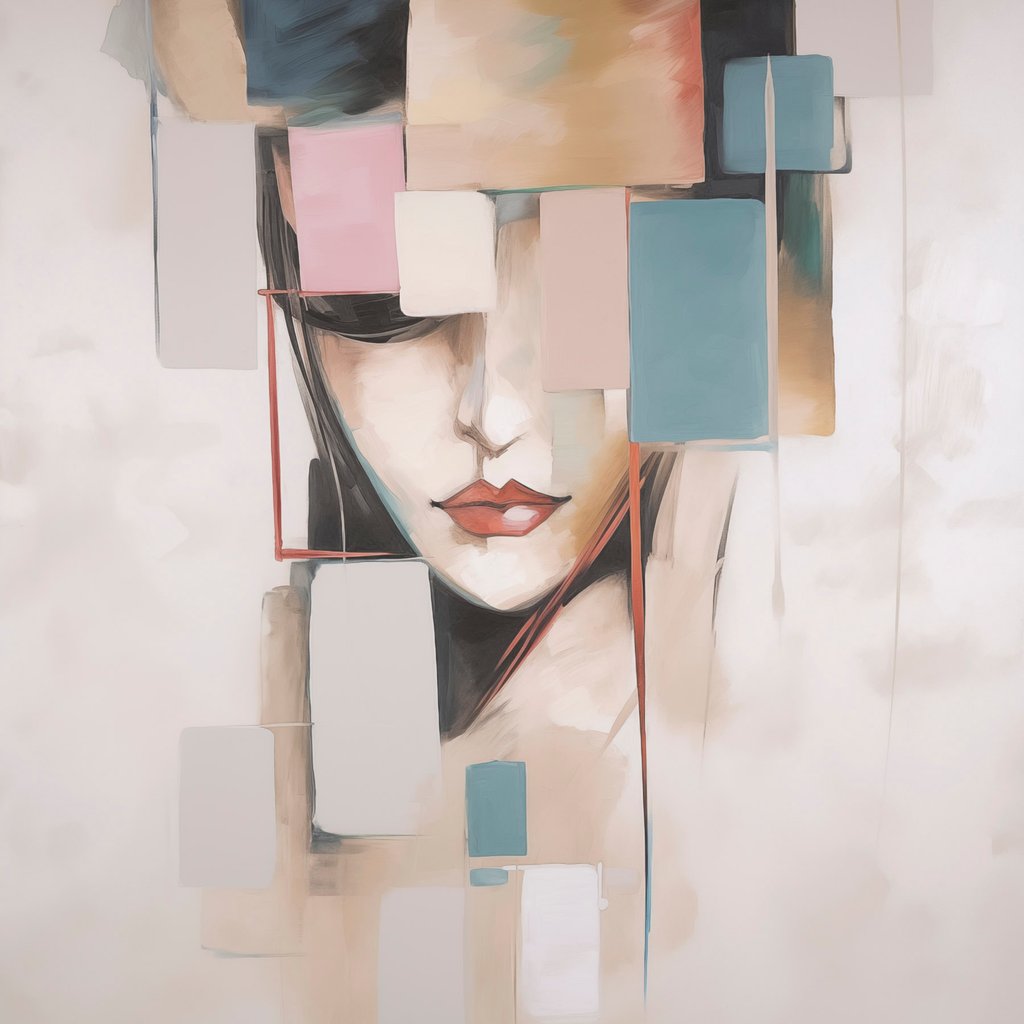 Retrato com efeito pintado — design completo