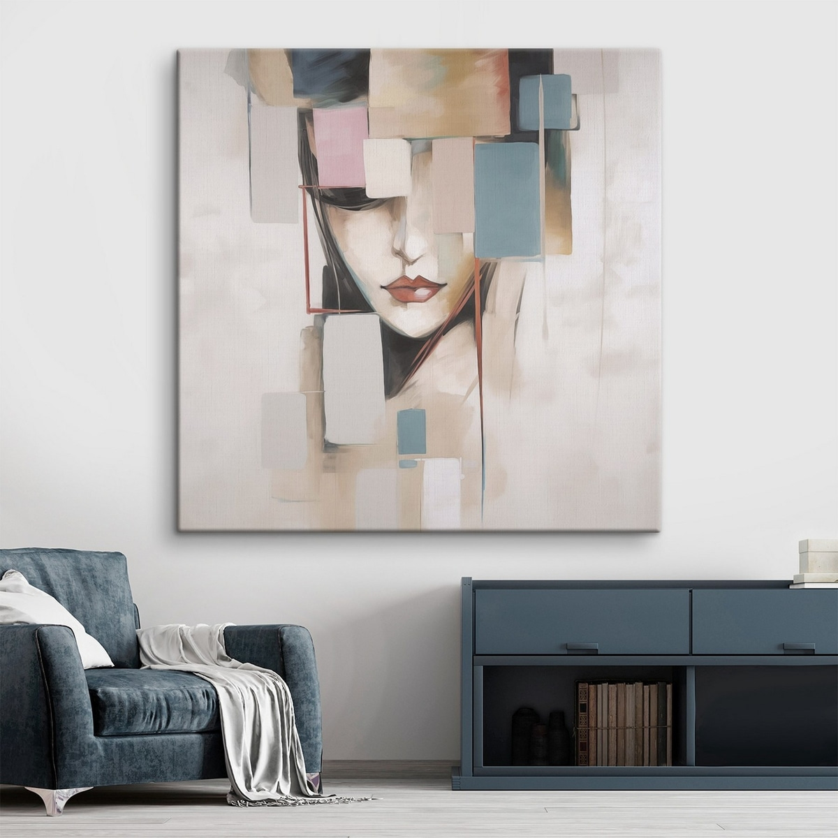 Retrato com efeito pintado — interior 1