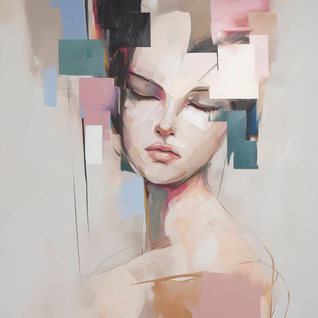 Retrato abstrato — design completo