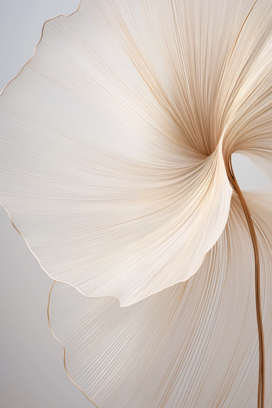Leque de linhas finas — design completo