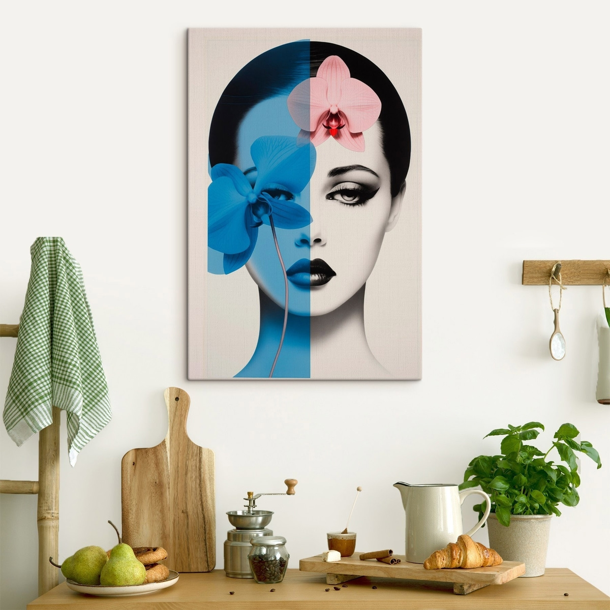 Mulher com orquídeas — interior 2