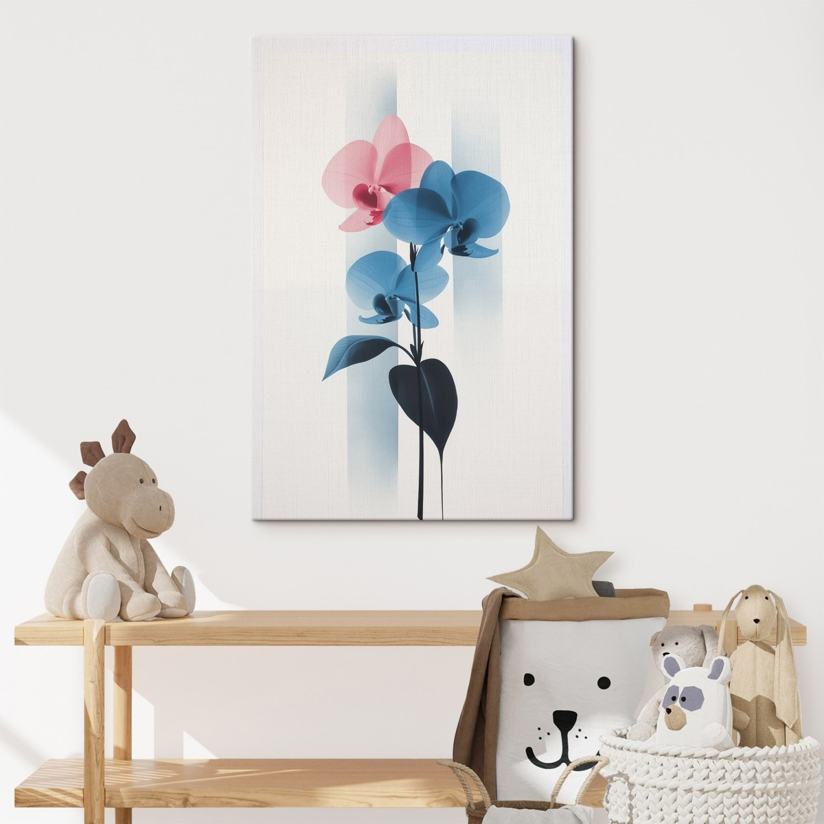 Orquídeas em riscas brancas — interior 2