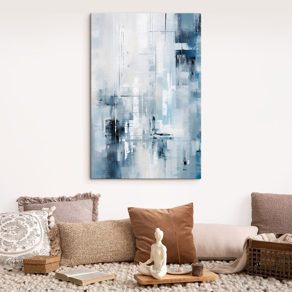 Planos azul-frio com reflexos — interior 1