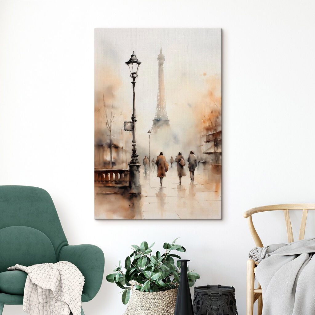 Passeantes em Paris num interior