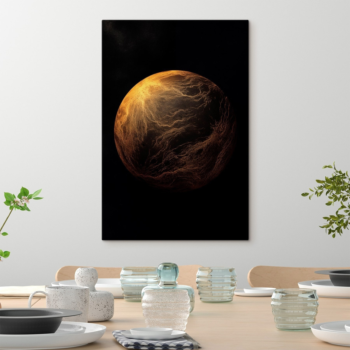 Planeta com veios laranja — interior 2