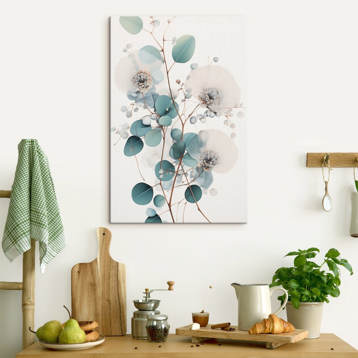 Eucalipto com flores brancas — interior 2
