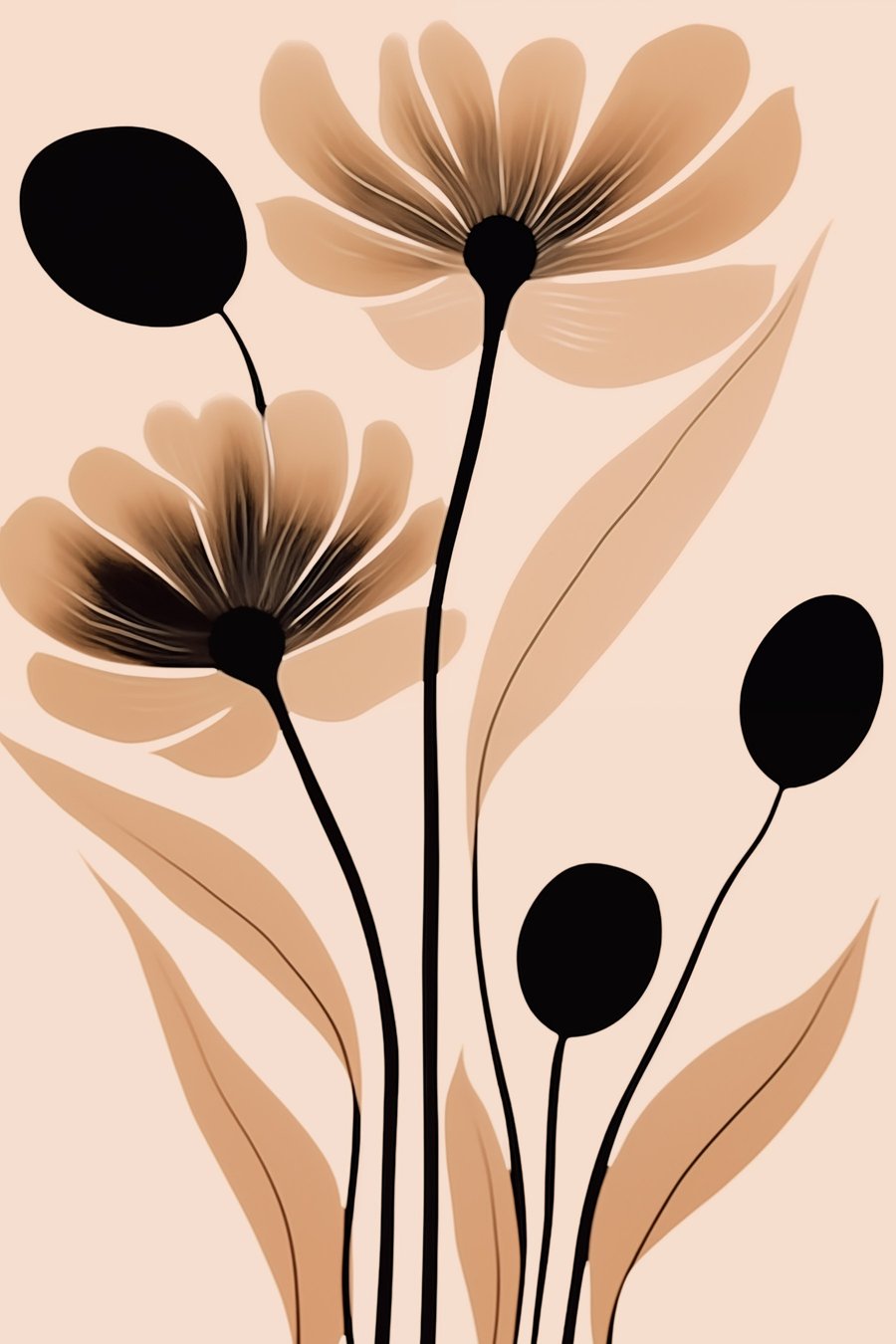 Flores abstratas — design completo