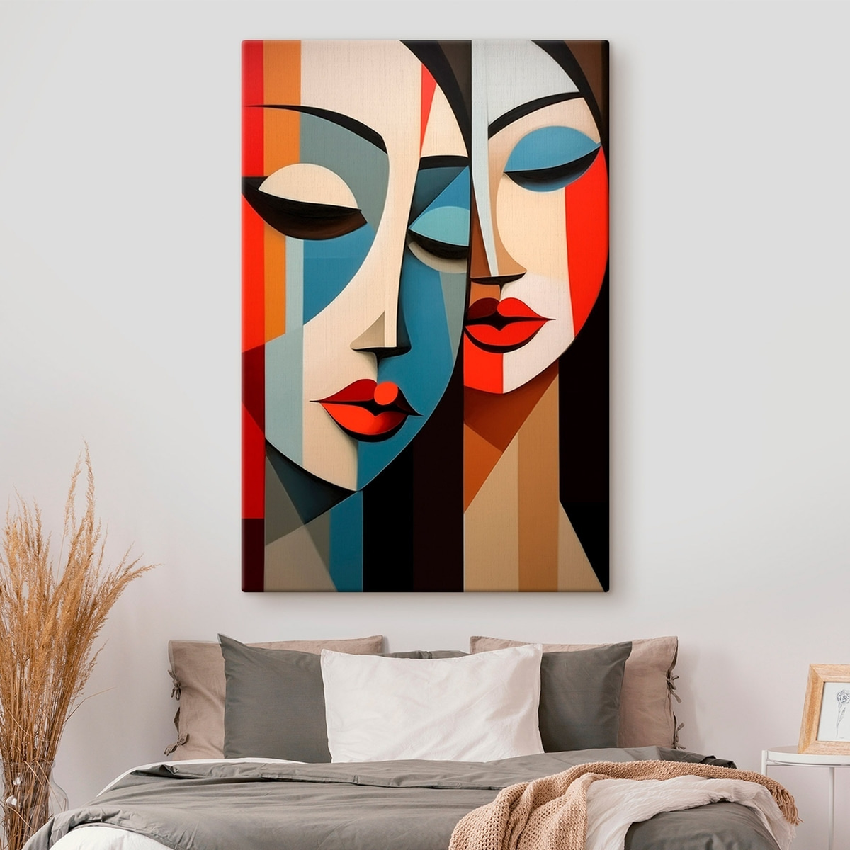 Retrato feminino geométrico — interior 2
