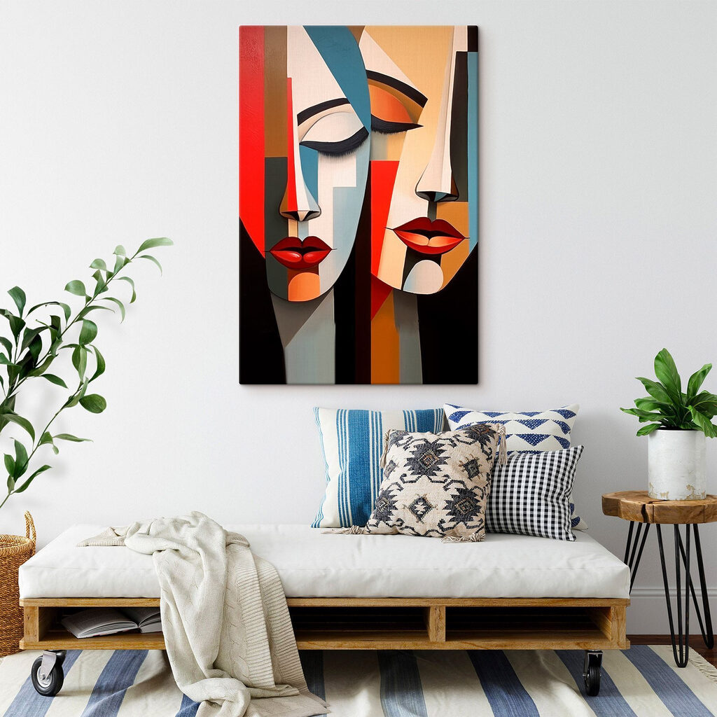 Dois rostos abstratos — interior 2